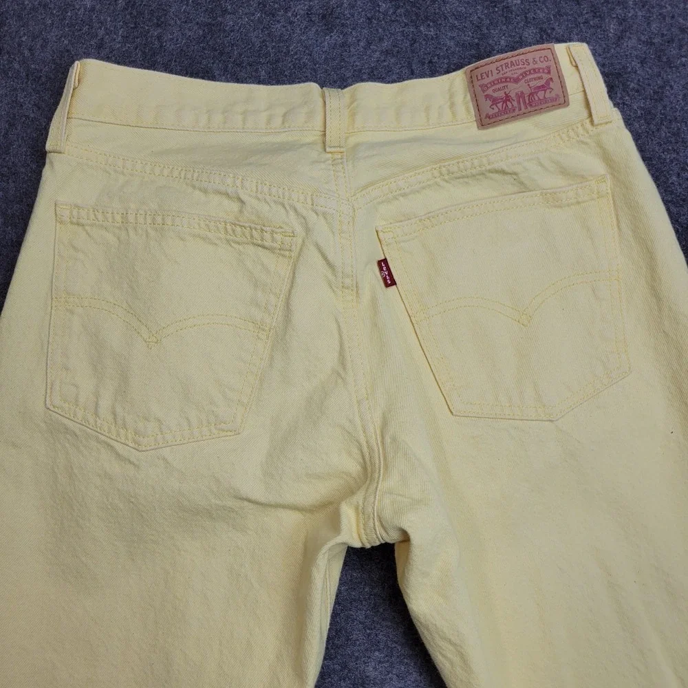 Levis Jeans Mens 30x30 Yellow Denim Red Tab Americana Straight Leg Indie Boho